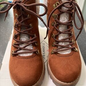 St. John's Bay Women's Brown Lace-Up Boots